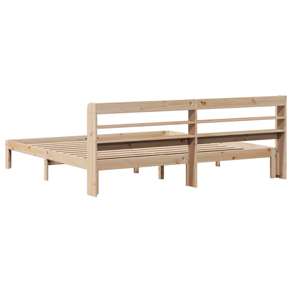 Bedframe met hoofdbord massief grenenhout 180x200 cm – afbeelding 6