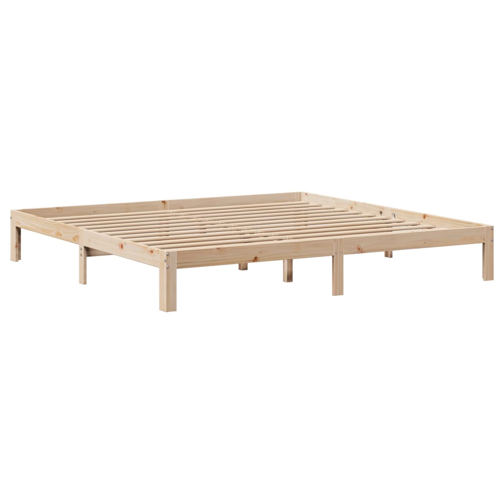 Bedframe met hoofdbord massief grenenhout 180x200 cm – afbeelding 8