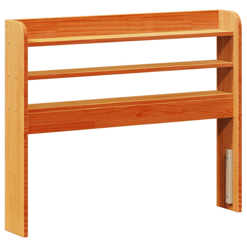 Bedframe met hoofdbord massief grenenhout wasbruin 100x200 cm – afbeelding 6