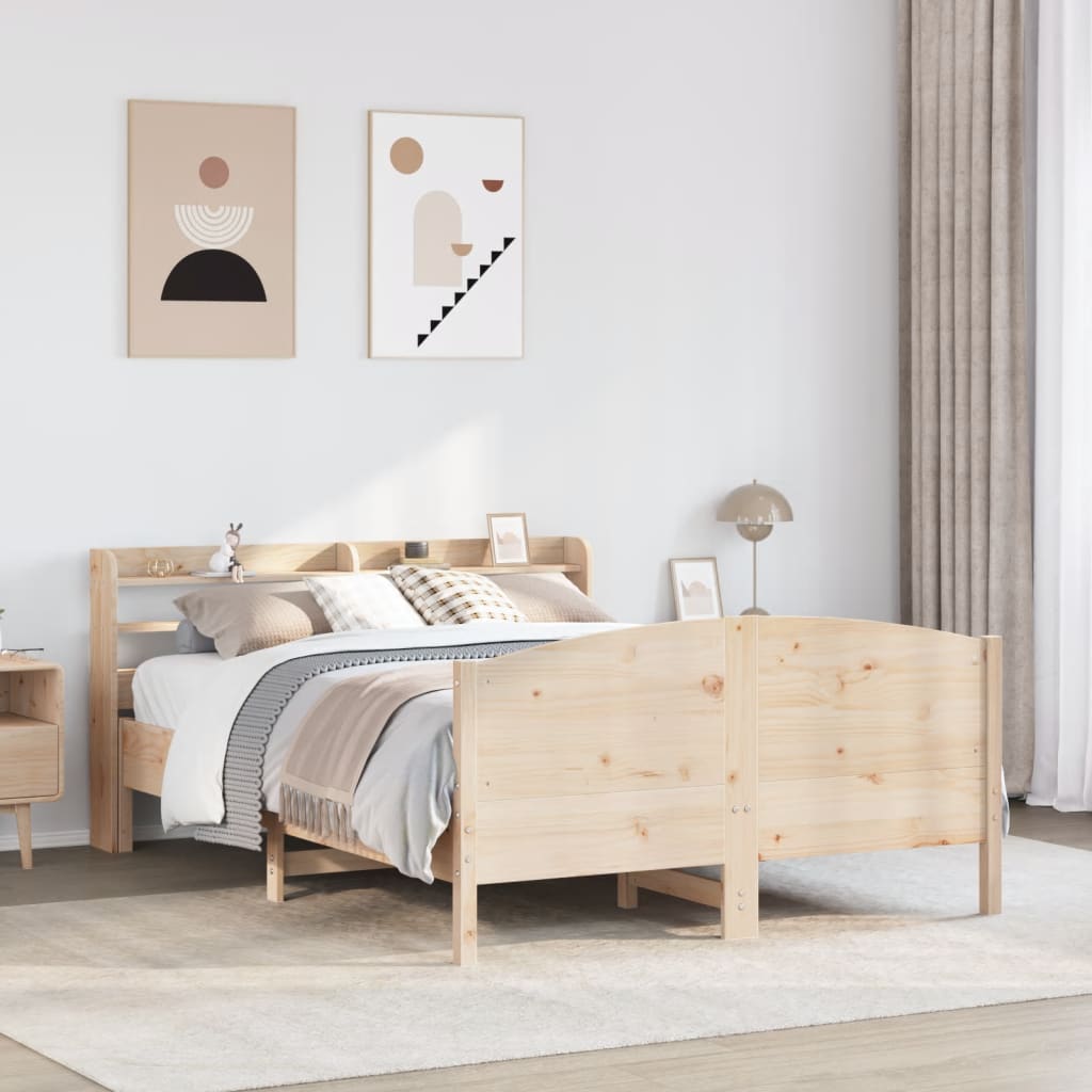 Bedframe zonder matras massief grenenhout 150x200 cm – afbeelding 1