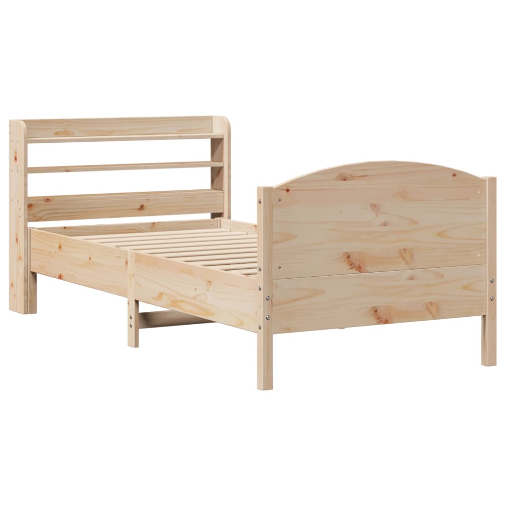 Bedframe zonder matras massief grenenhout 75x190 cm – afbeelding 3