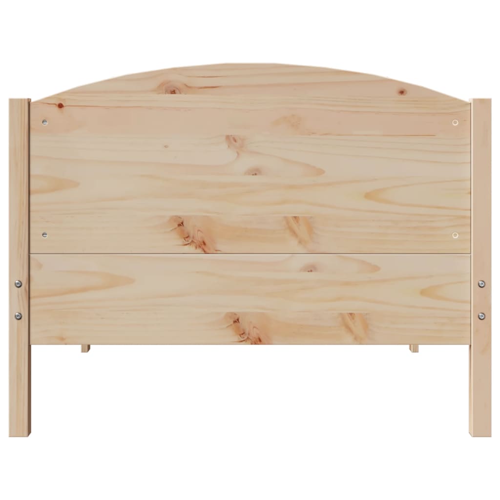 Bedframe zonder matras massief grenenhout 75x190 cm – afbeelding 4