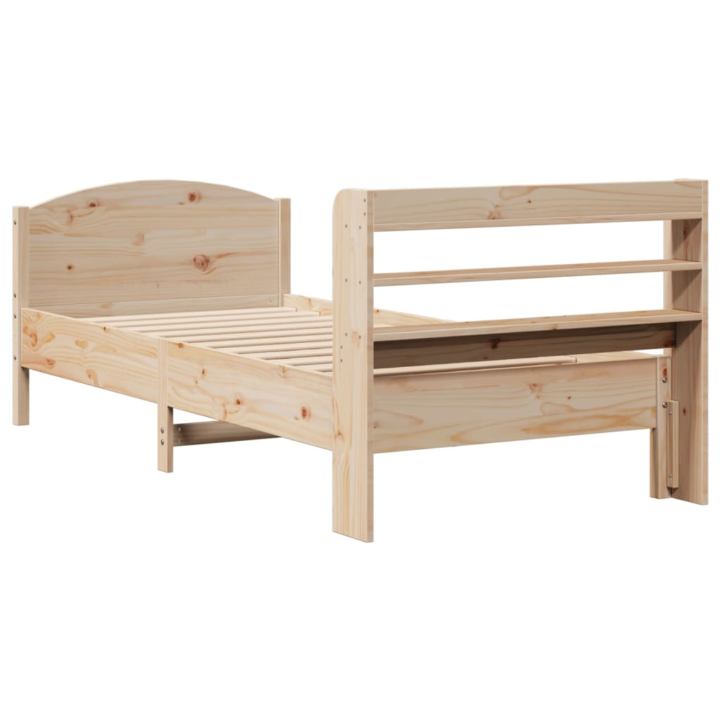 Bedframe zonder matras massief grenenhout 75x190 cm – afbeelding 6