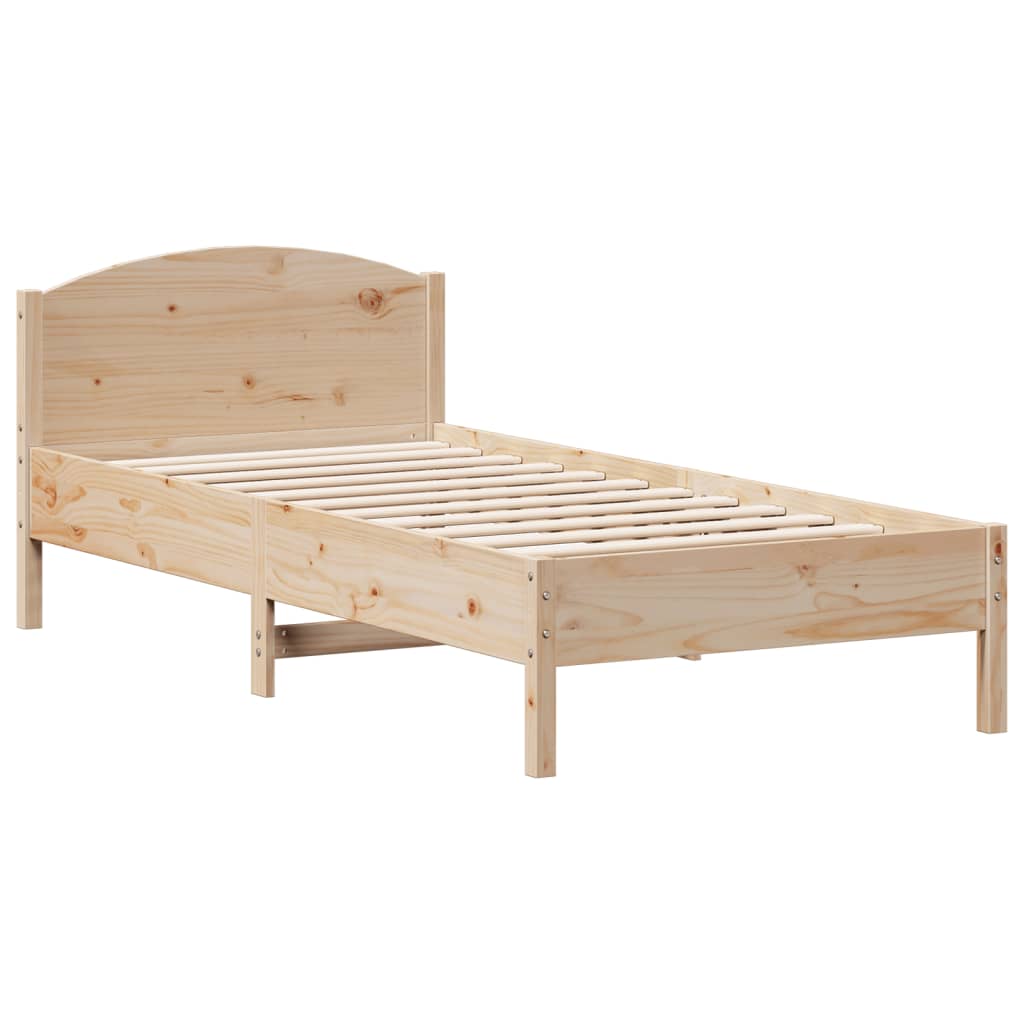 Bedframe zonder matras massief grenenhout 75x190 cm – afbeelding 7