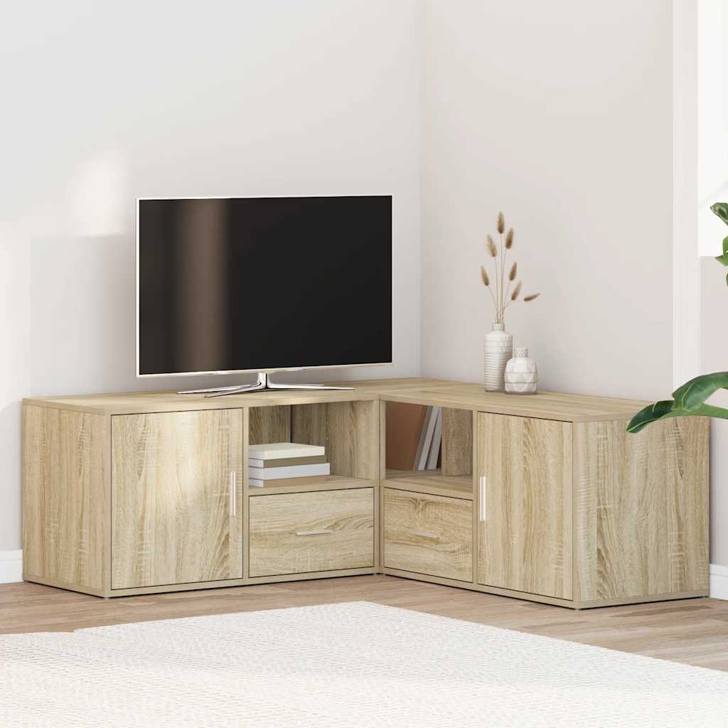 Hoekkast 200x40x45 cm bewerkt hout sonoma eikenkleurig – afbeelding 1