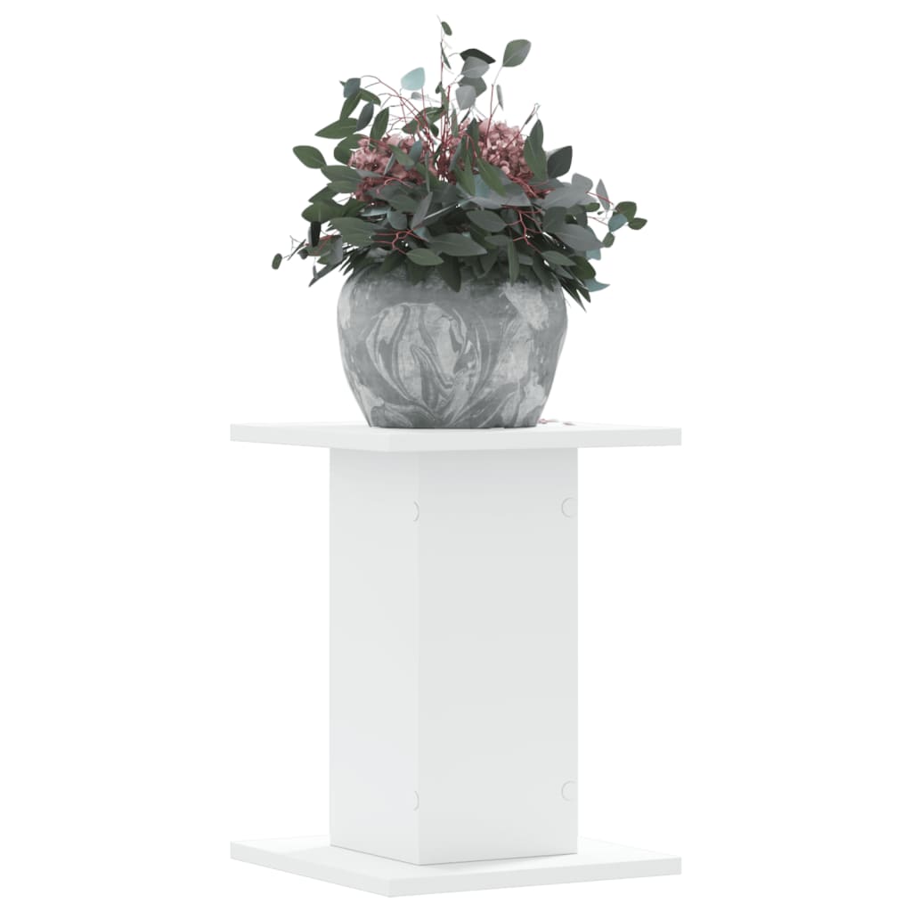 Plantenstandaards 2 st 30x30x40 cm bewerkt hout wit