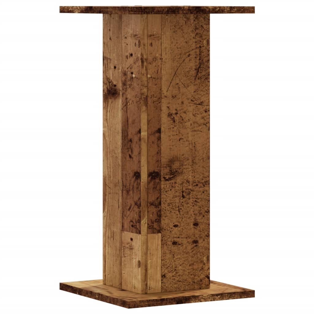 Plantenstandaards 2 st 30x30x60 cm bewerkt hout oud houtkleurig – afbeelding 5