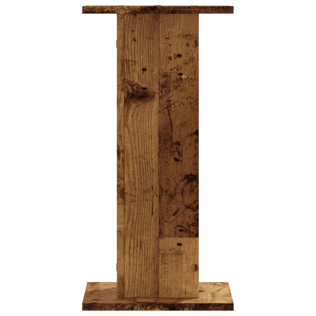 Plantenstandaards 2 st 30x30x60 cm bewerkt hout oud houtkleurig – afbeelding 7