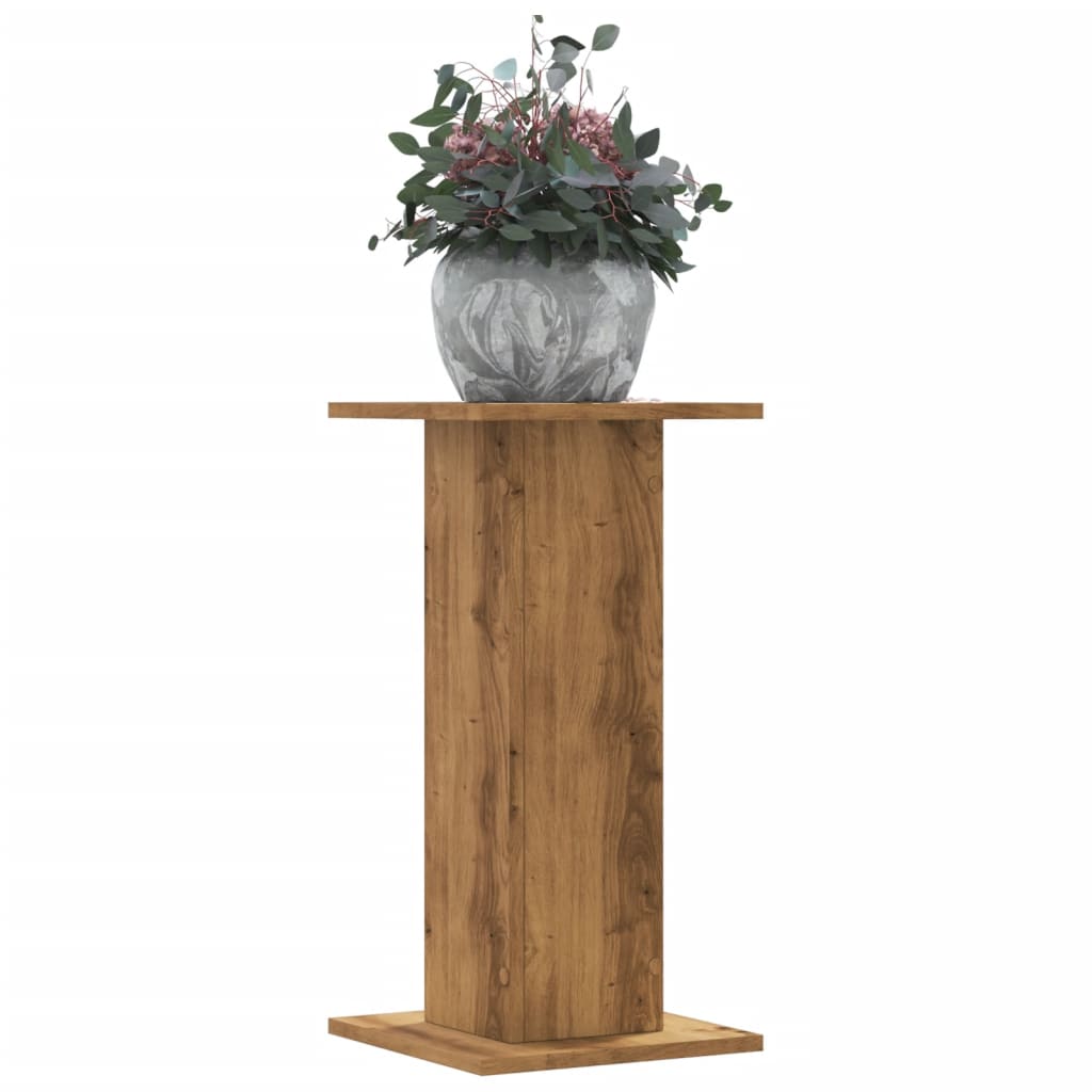 Plantenstandaards 2 st 30x30x60 cm hout artisanaal eiken – afbeelding 1