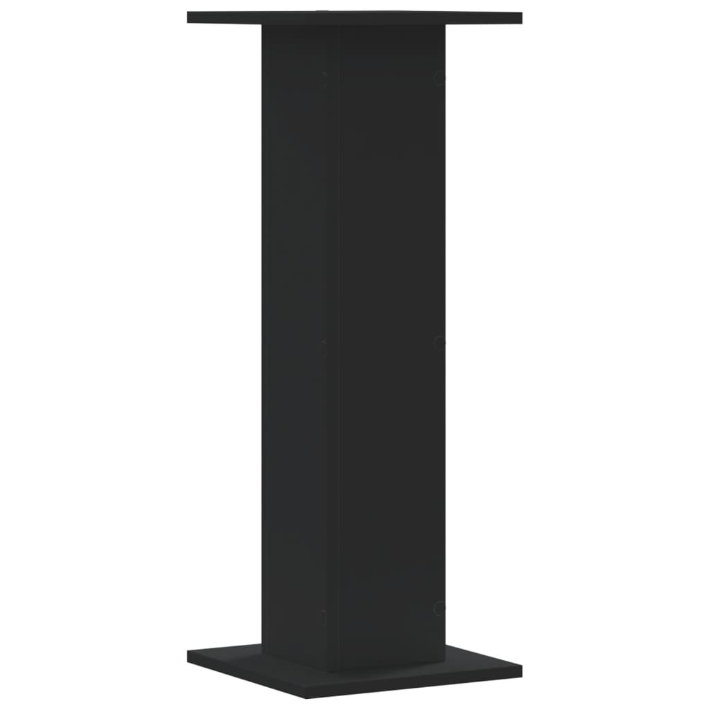Plantenstandaards 2 st 30x30x80 cm bewerkt hout zwart – afbeelding 5
