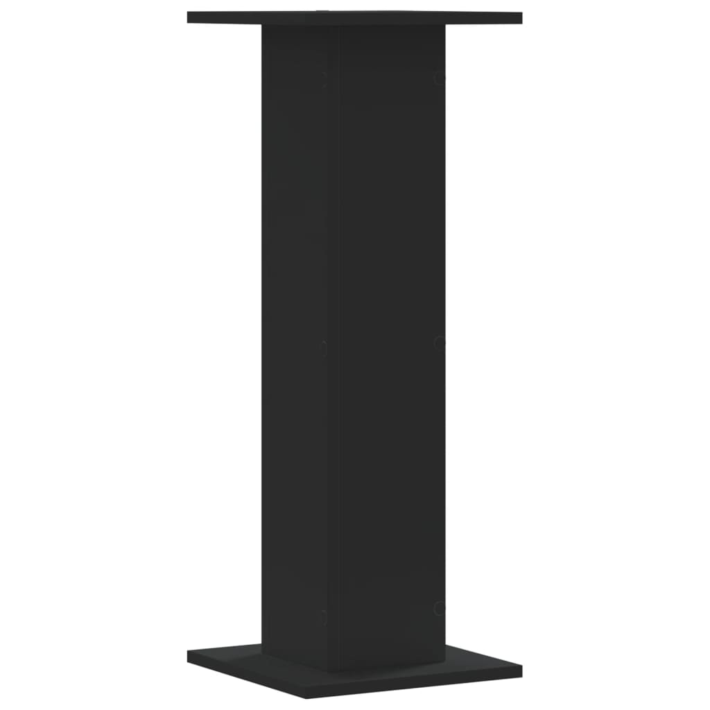 Plantenstandaards 2 st 30x30x80 cm bewerkt hout zwart – afbeelding 6