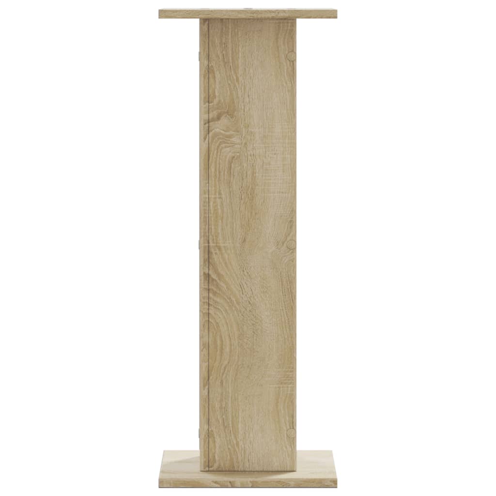 Plantenstandaards 2 st 30x30x80 cm bewerkt hout sonoma eiken – afbeelding 4