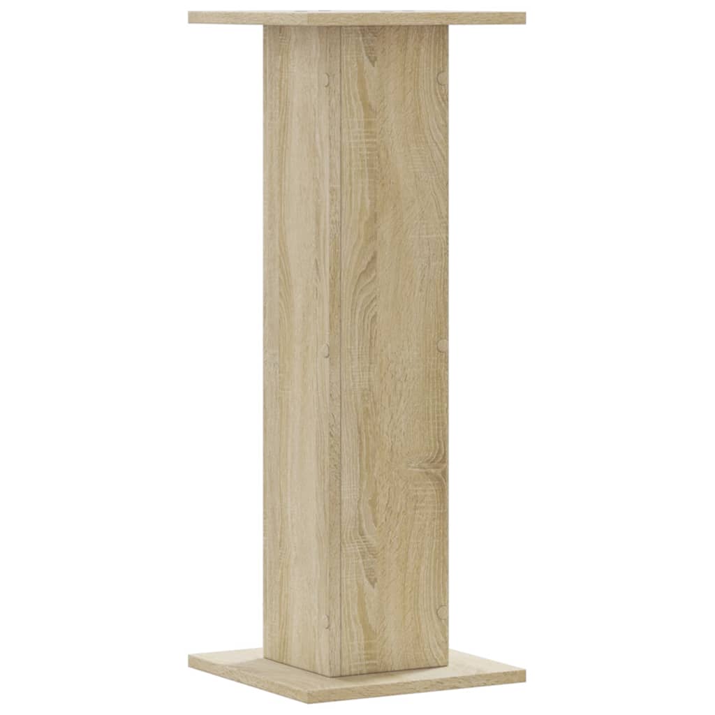 Plantenstandaards 2 st 30x30x80 cm bewerkt hout sonoma eiken – afbeelding 6