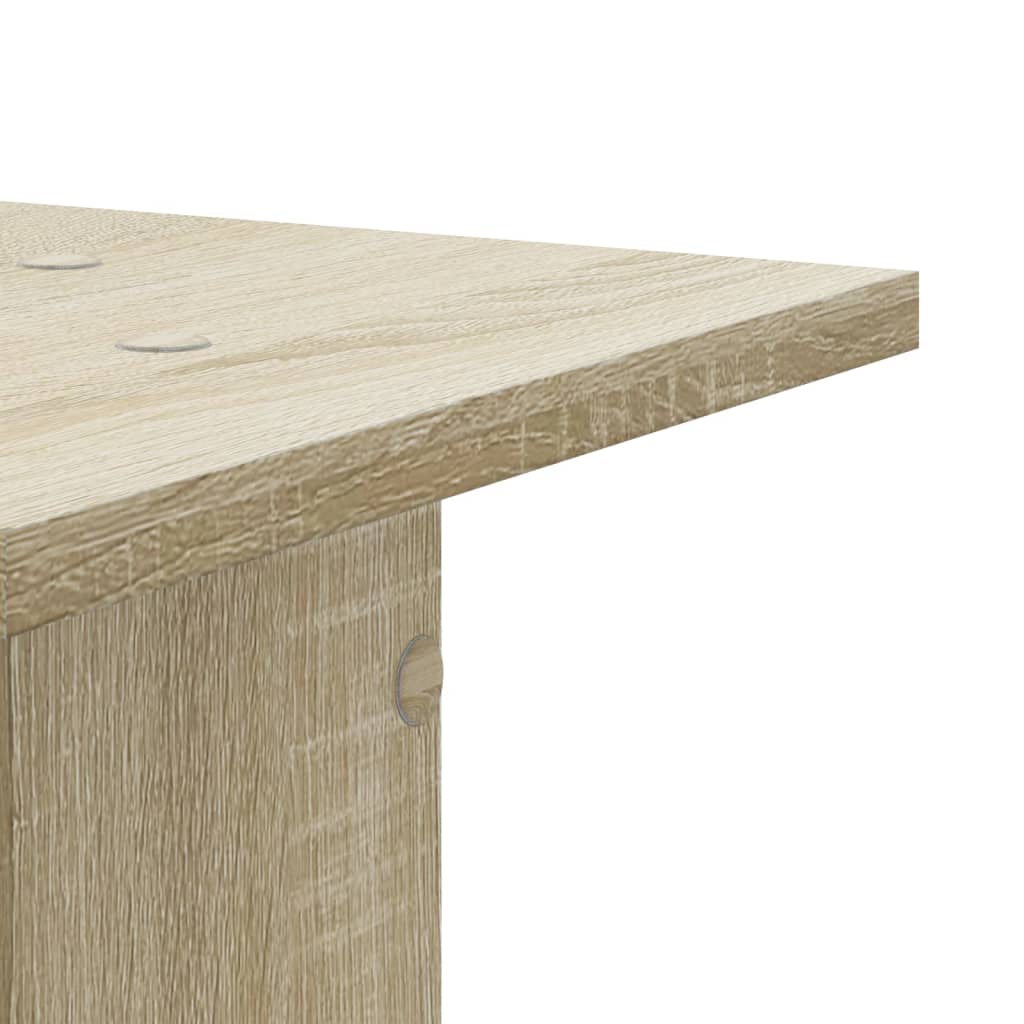 Plantenstandaards 2 st 30x30x80 cm bewerkt hout sonoma eiken – afbeelding 8
