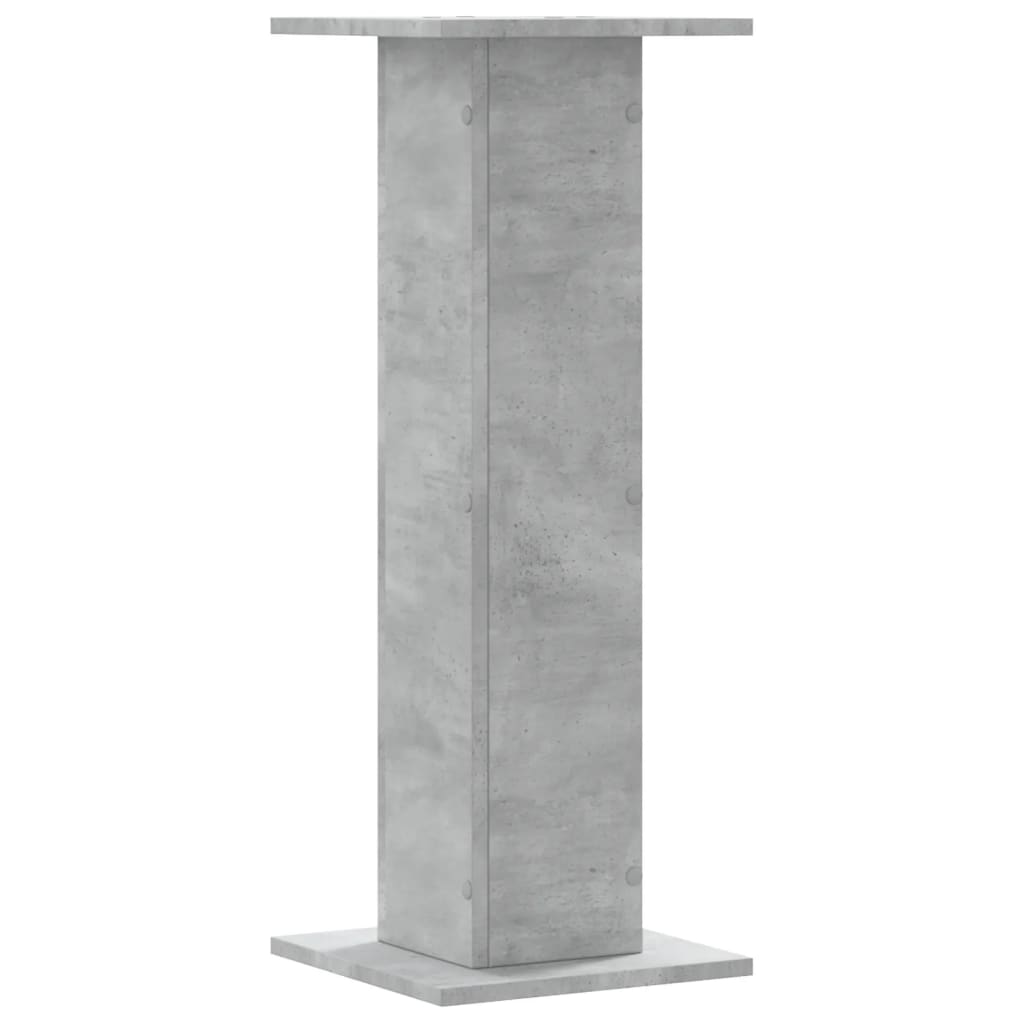Plantenstandaards 2 st 30x30x80 cm bewerkt hout betongrijs – afbeelding 5