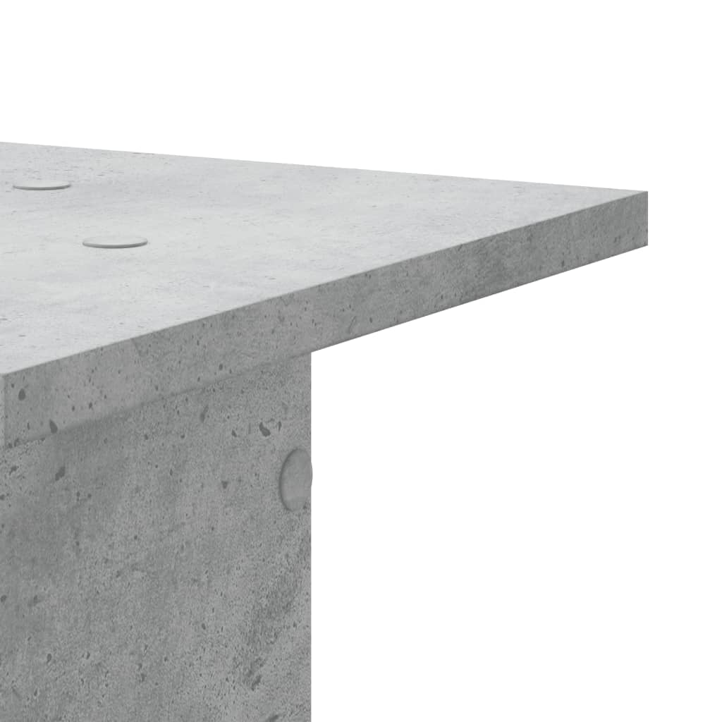 Plantenstandaards 2 st 30x30x80 cm bewerkt hout betongrijs – afbeelding 8