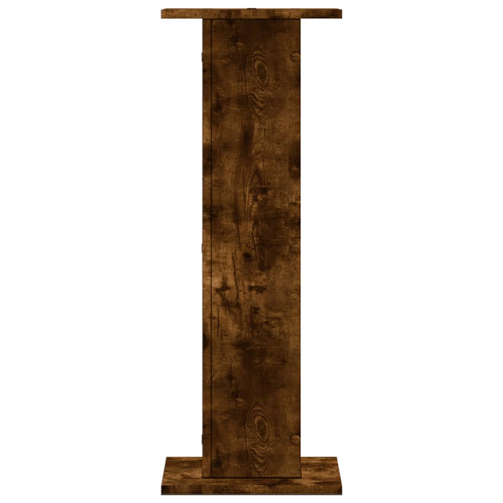 Plantenstandaards 2 st 30x30x80 cm bewerkt hout gerookt eiken – afbeelding 4