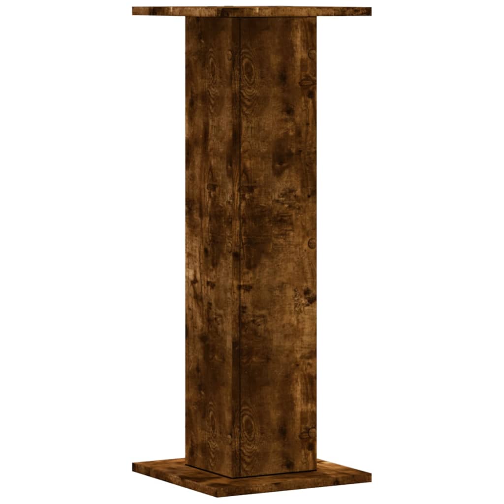Plantenstandaards 2 st 30x30x80 cm bewerkt hout gerookt eiken – afbeelding 5