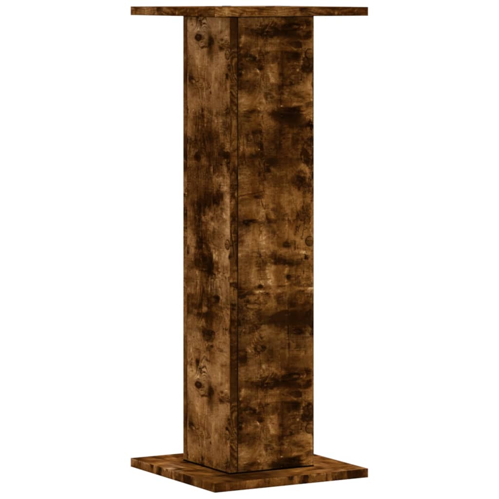 Plantenstandaards 2 st 30x30x80 cm bewerkt hout gerookt eiken – afbeelding 6