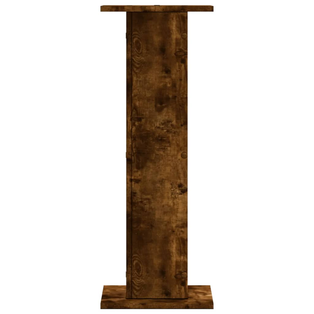 Plantenstandaards 2 st 30x30x80 cm bewerkt hout gerookt eiken – afbeelding 7