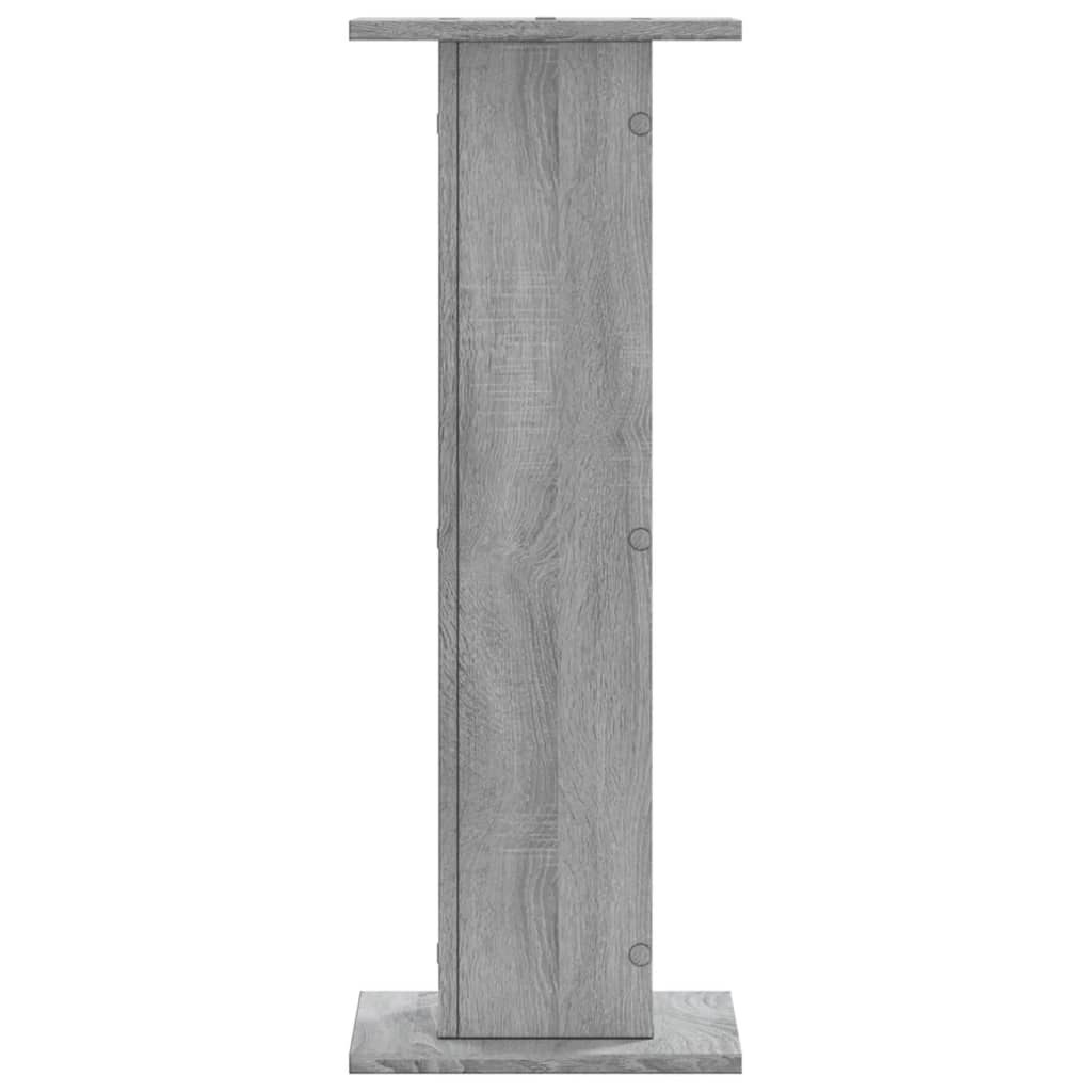 Plantenstandaards 2 st 30x30x80 cm bewerkt hout grijs sonoma – afbeelding 4