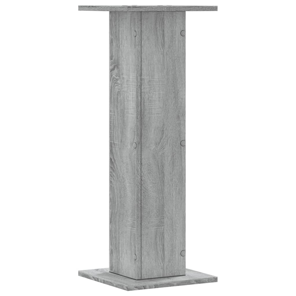 Plantenstandaards 2 st 30x30x80 cm bewerkt hout grijs sonoma – afbeelding 5