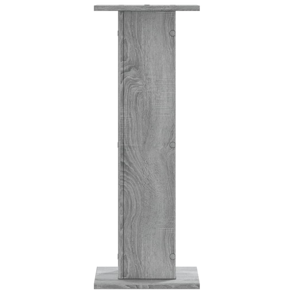 Plantenstandaards 2 st 30x30x80 cm bewerkt hout grijs sonoma – afbeelding 7