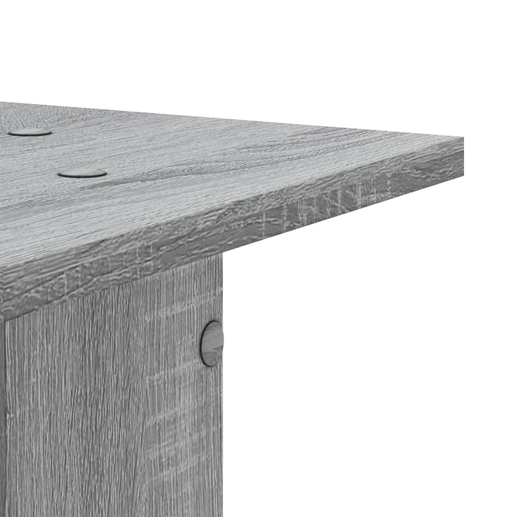 Plantenstandaards 2 st 30x30x80 cm bewerkt hout grijs sonoma – afbeelding 8