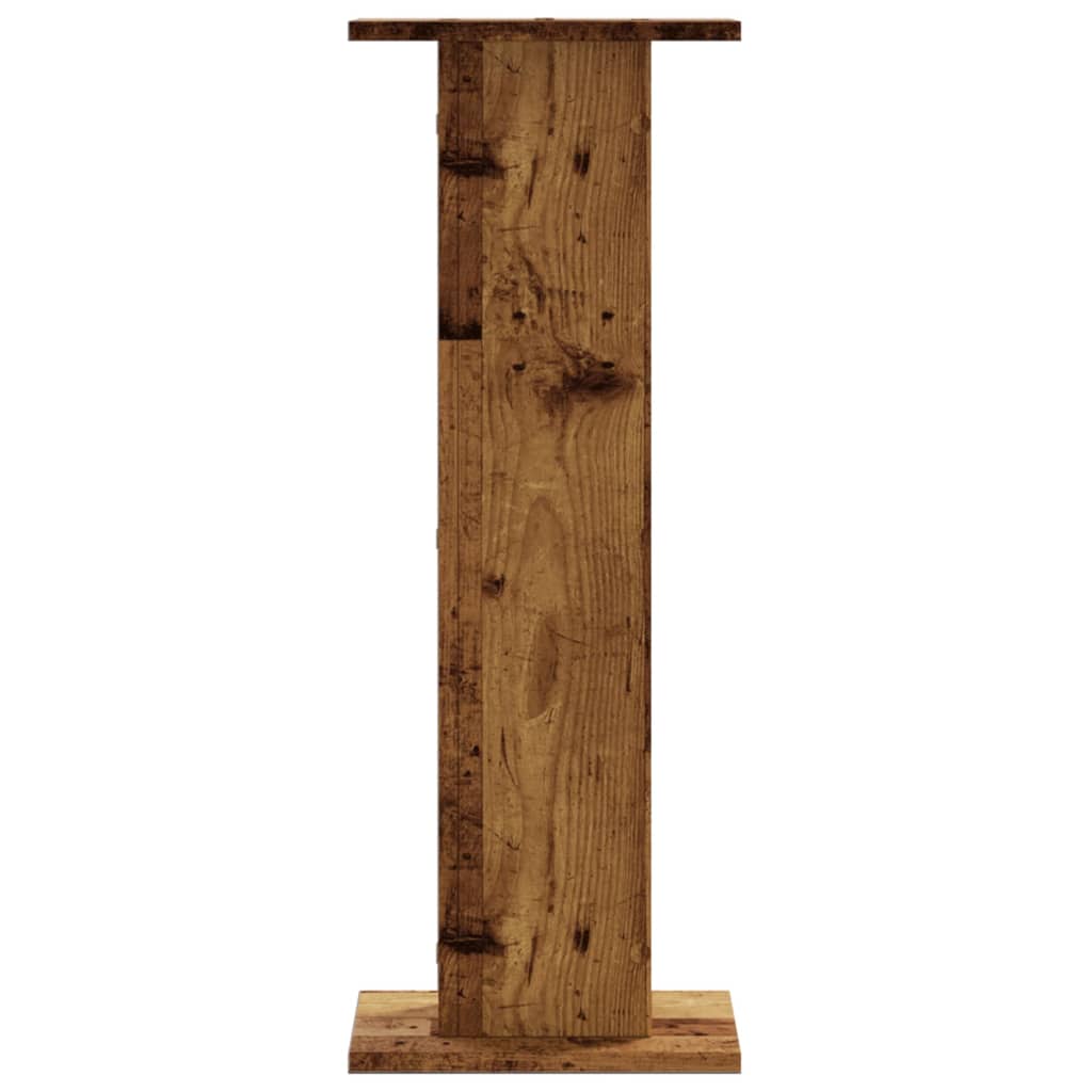 Plantenstandaards 2 st 30x30x80 cm bewerkt hout oud houtkleurig – afbeelding 4