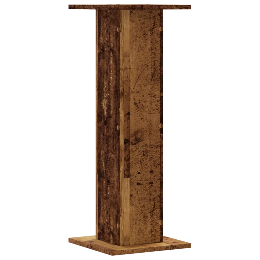 Plantenstandaards 2 st 30x30x80 cm bewerkt hout oud houtkleurig – afbeelding 5