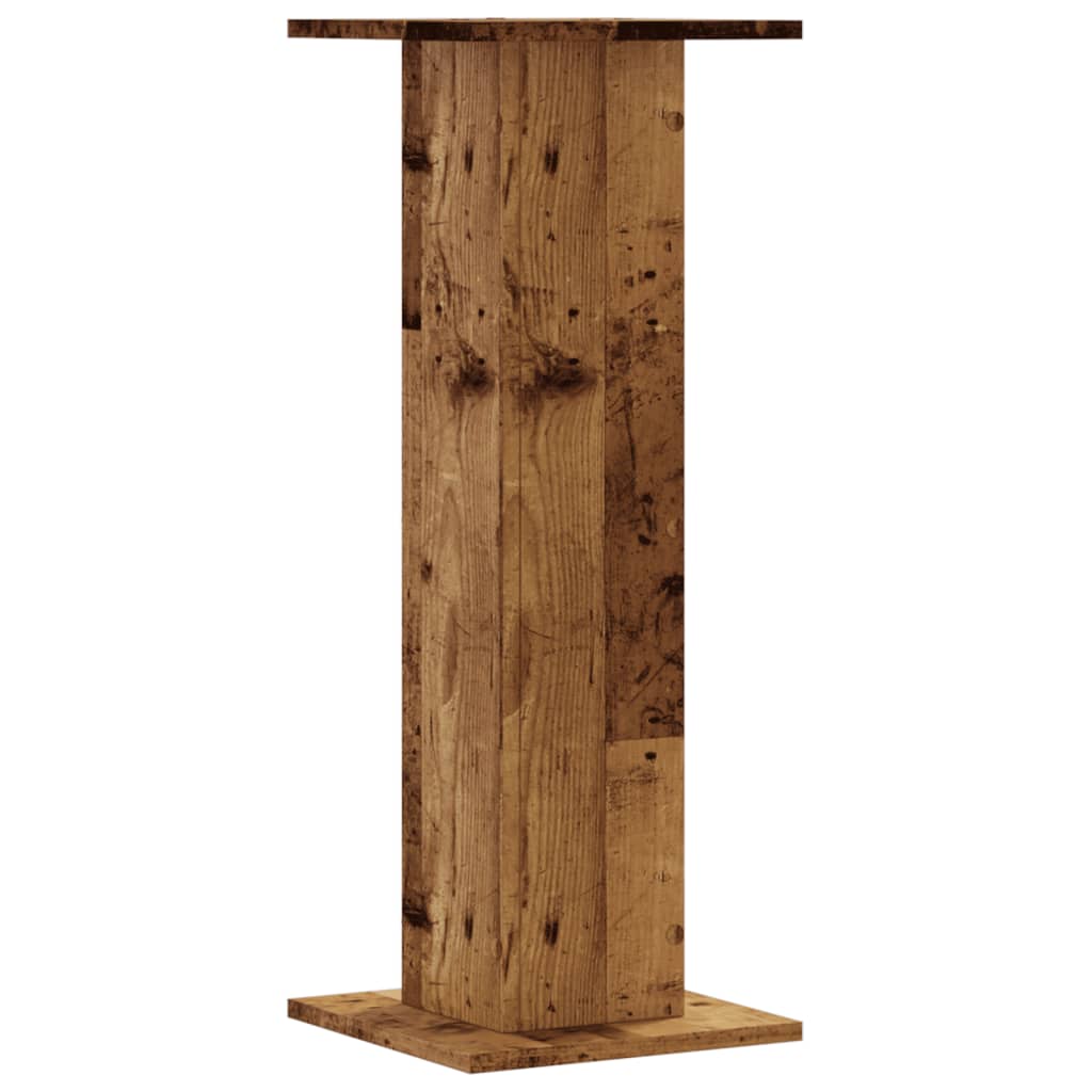 Plantenstandaards 2 st 30x30x80 cm bewerkt hout oud houtkleurig – afbeelding 6