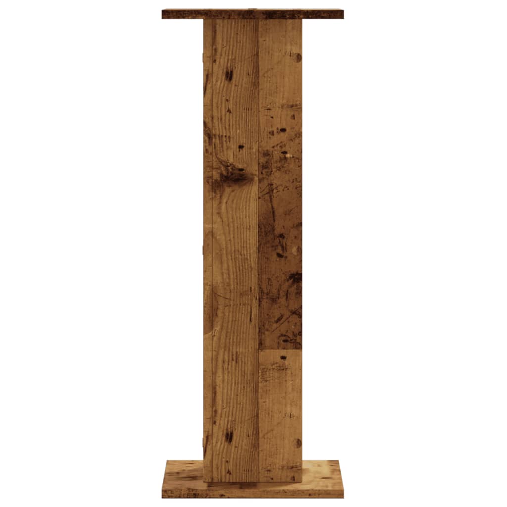 Plantenstandaards 2 st 30x30x80 cm bewerkt hout oud houtkleurig – afbeelding 7