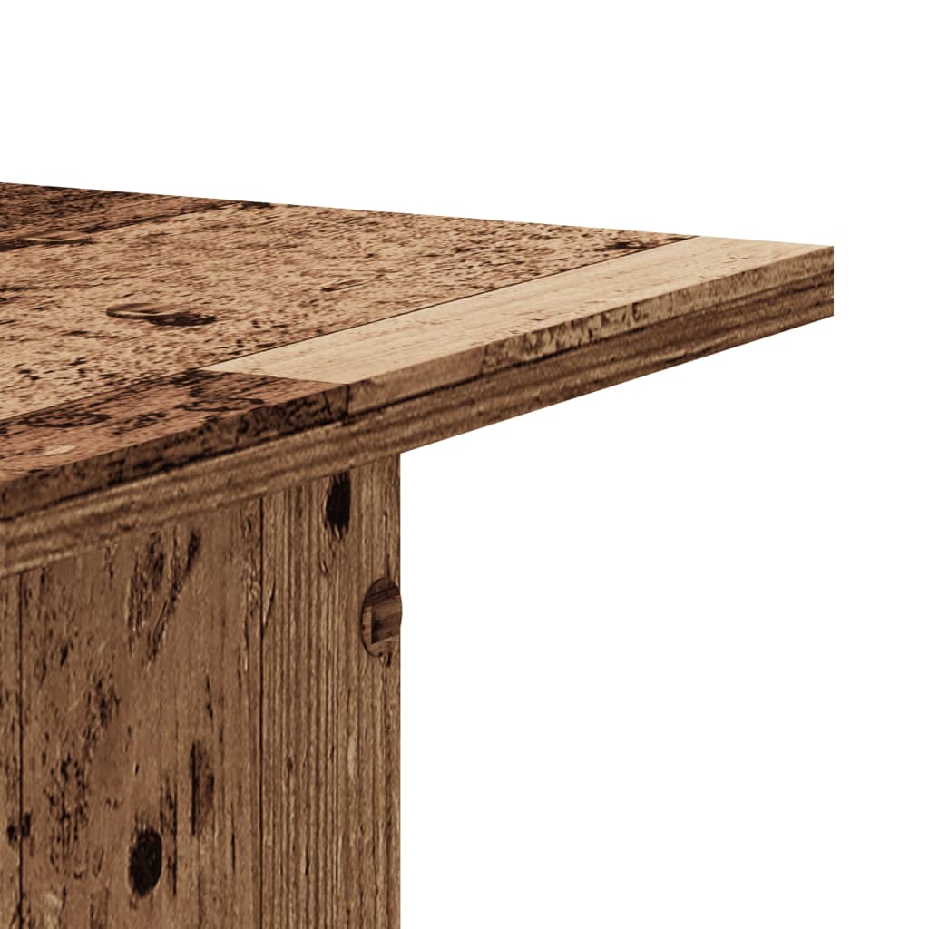 Plantenstandaards 2 st 30x30x80 cm bewerkt hout oud houtkleurig – afbeelding 8