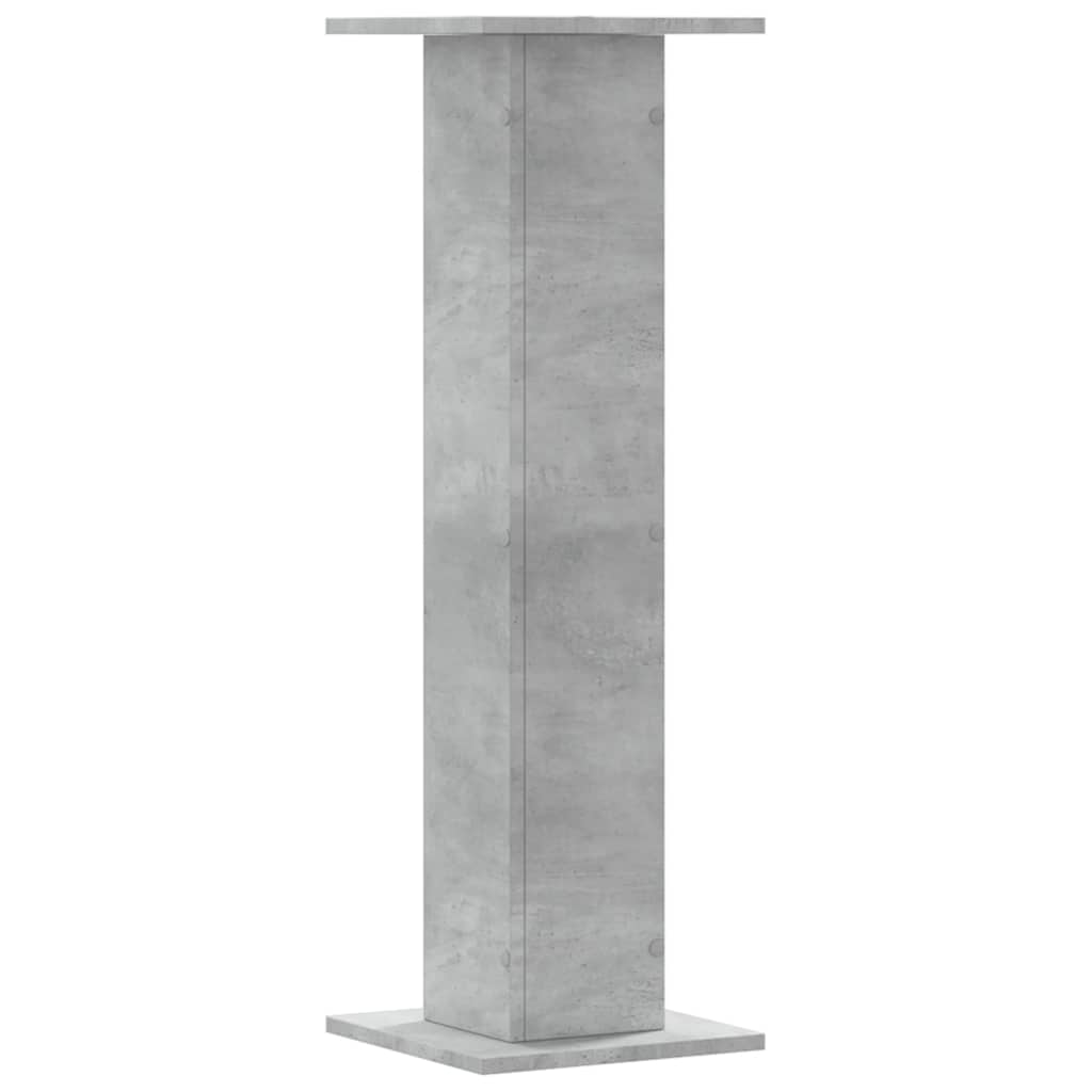 Plantenstandaards 2 st 30x30x95 cm bewerkt hout betongrijs – afbeelding 5