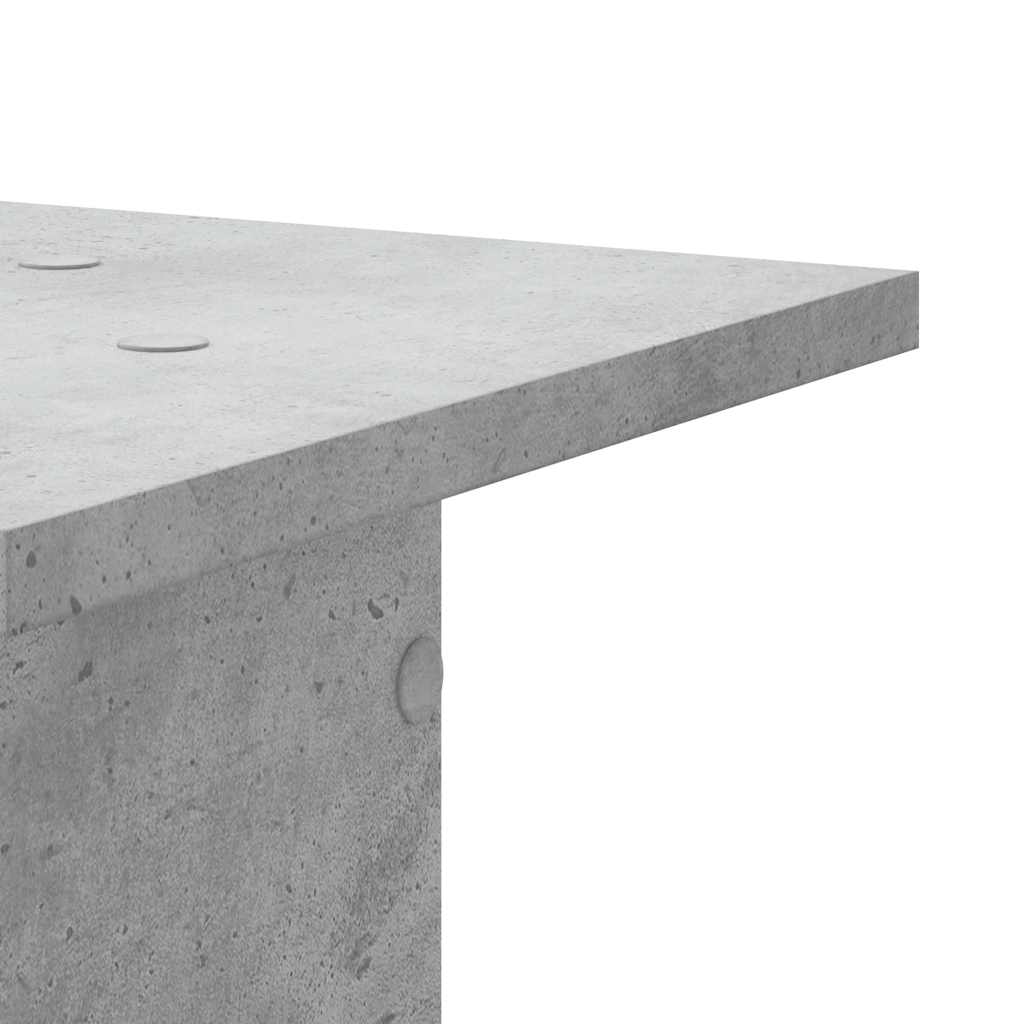 Plantenstandaards 2 st 30x30x95 cm bewerkt hout betongrijs – afbeelding 8