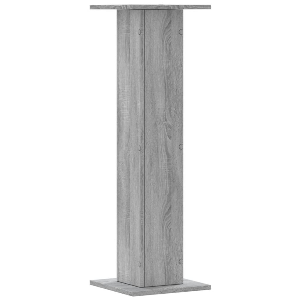 Plantenstandaards 2 st 30x30x95 cm bewerkt hout grijs sonoma – afbeelding 4