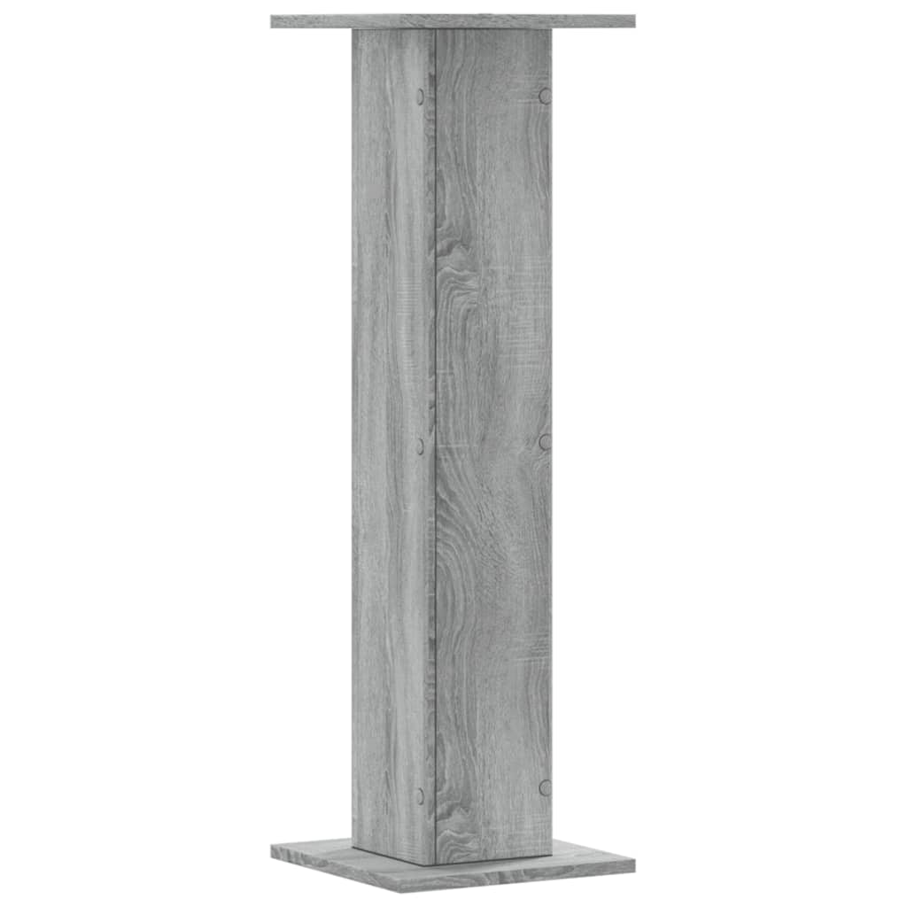 Plantenstandaards 2 st 30x30x95 cm bewerkt hout grijs sonoma – afbeelding 6