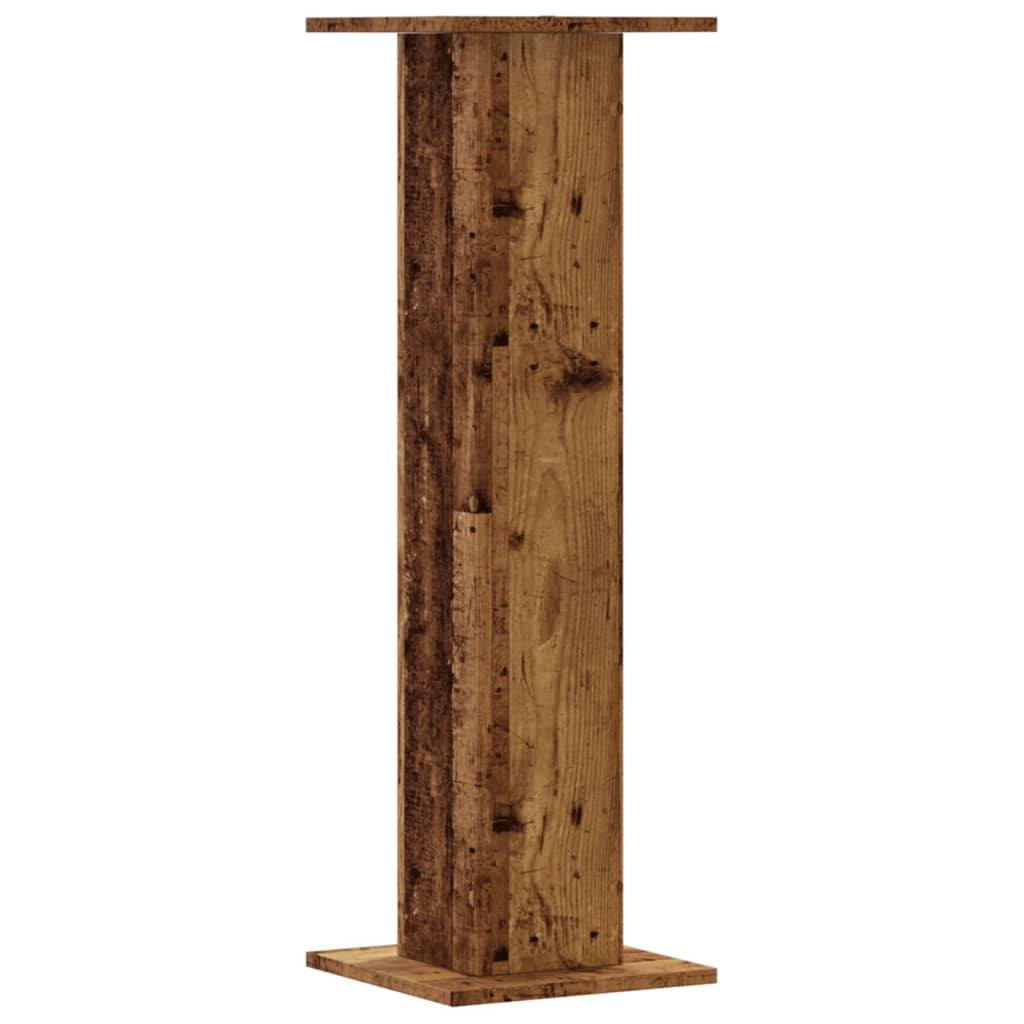 Plantenstandaards 2 st 30x30x95 cm bewerkt hout oud houtkleurig – afbeelding 6