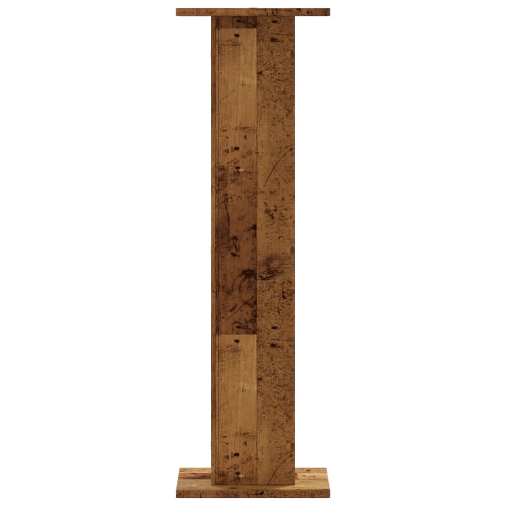 Plantenstandaards 2 st 30x30x95 cm bewerkt hout oud houtkleurig – afbeelding 7