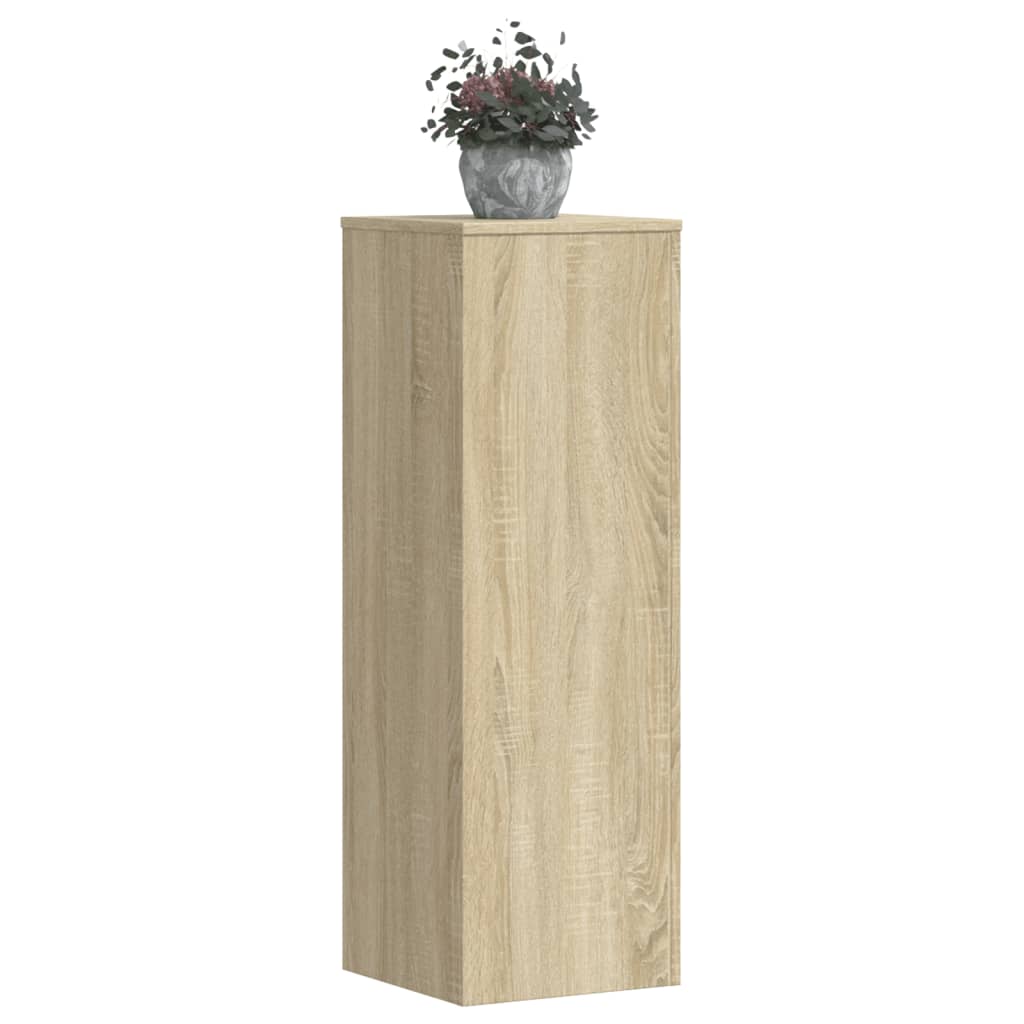 Plantenstandaards 2 st 33x33x100 cm bewerkt hout sonoma eiken – afbeelding 1