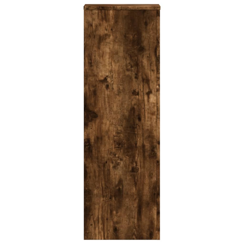 Plantenstandaards 2 st 33x33x100 cm bewerkt hout gerookt eiken – afbeelding 4