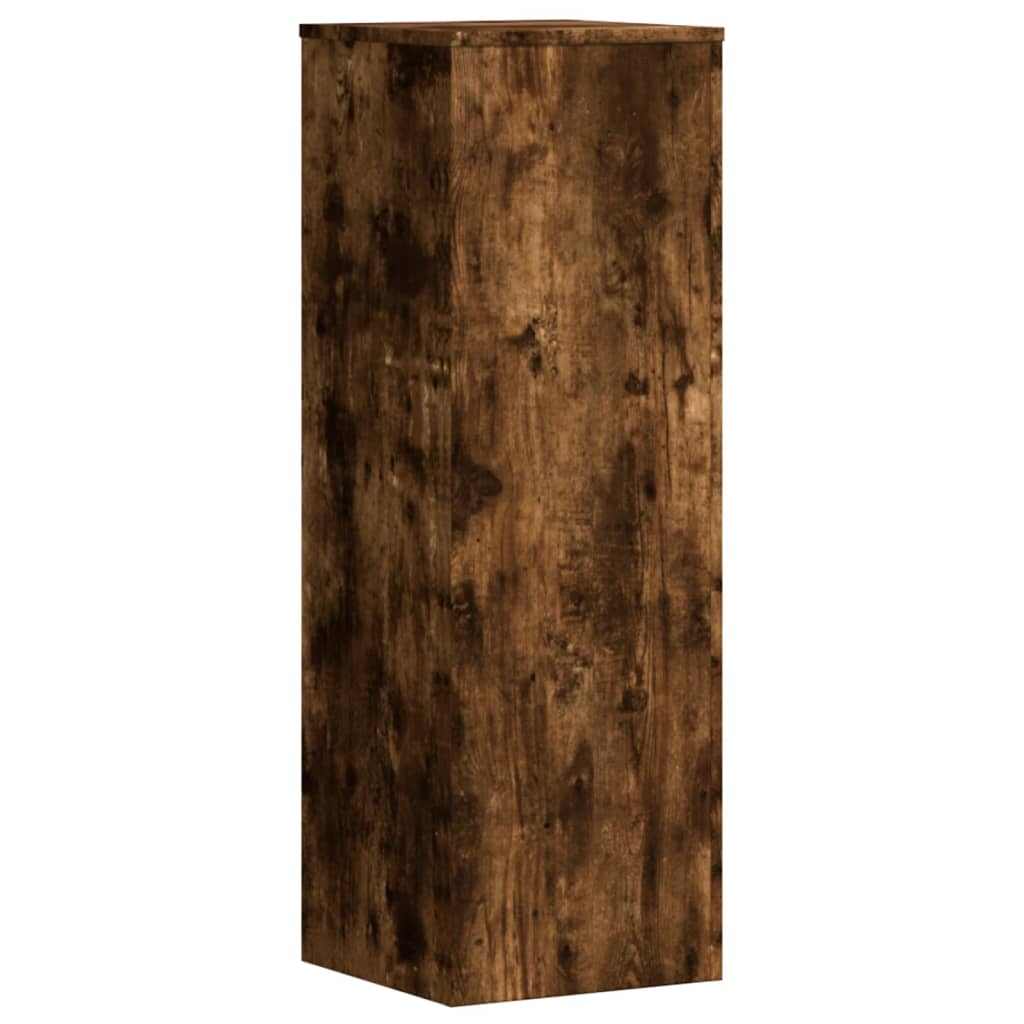 Plantenstandaards 2 st 33x33x100 cm bewerkt hout gerookt eiken – afbeelding 5
