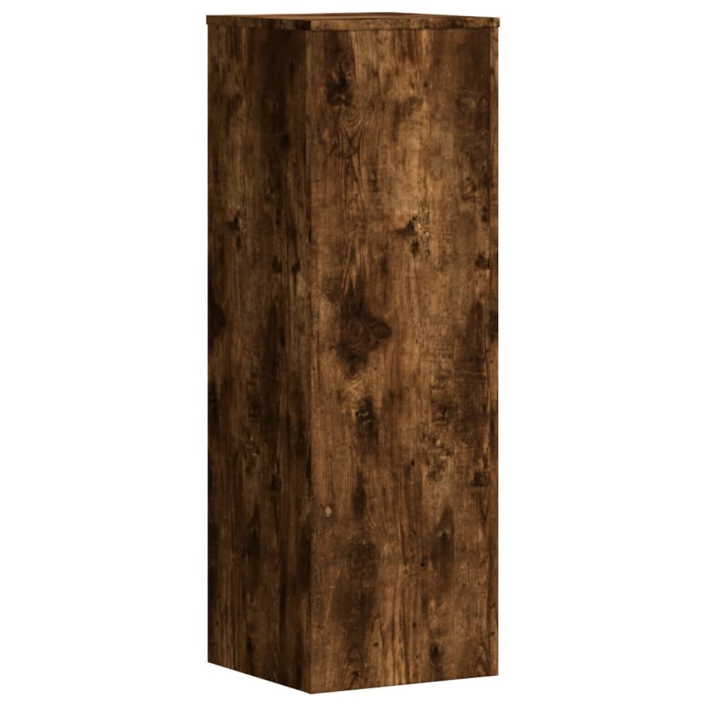 Plantenstandaards 2 st 33x33x100 cm bewerkt hout gerookt eiken – afbeelding 6