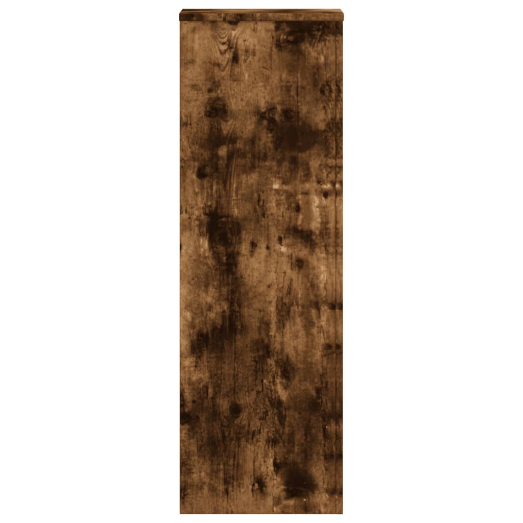 Plantenstandaards 2 st 33x33x100 cm bewerkt hout gerookt eiken – afbeelding 7