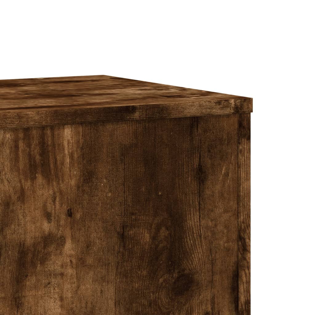 Plantenstandaards 2 st 33x33x100 cm bewerkt hout gerookt eiken – afbeelding 8