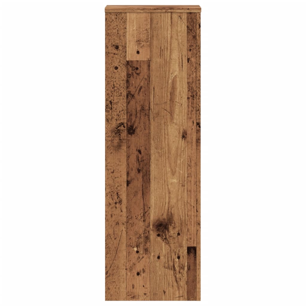 Plantenstandaards 2 st 33x33x100cm bewerkt hout oud houtkleurig – afbeelding 4