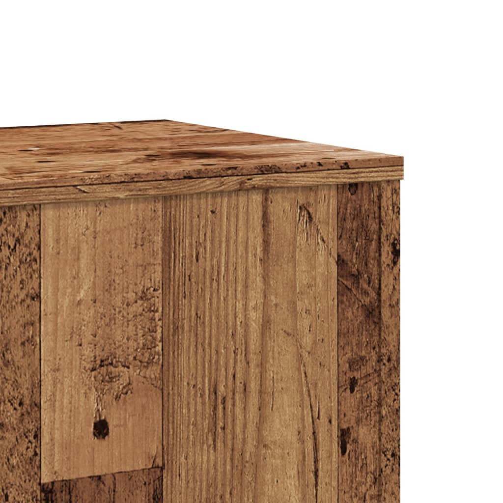Plantenstandaards 2 st 33x33x100cm bewerkt hout oud houtkleurig – afbeelding 8