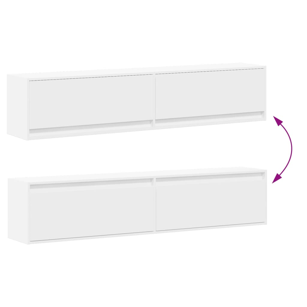 Tv-wandmeubel met LED-verlichting 180x31x38 cm wit – afbeelding 10
