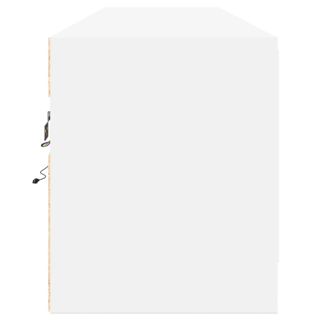 Tv-wandmeubel met LED-verlichting 180x31x38 cm wit – afbeelding 7