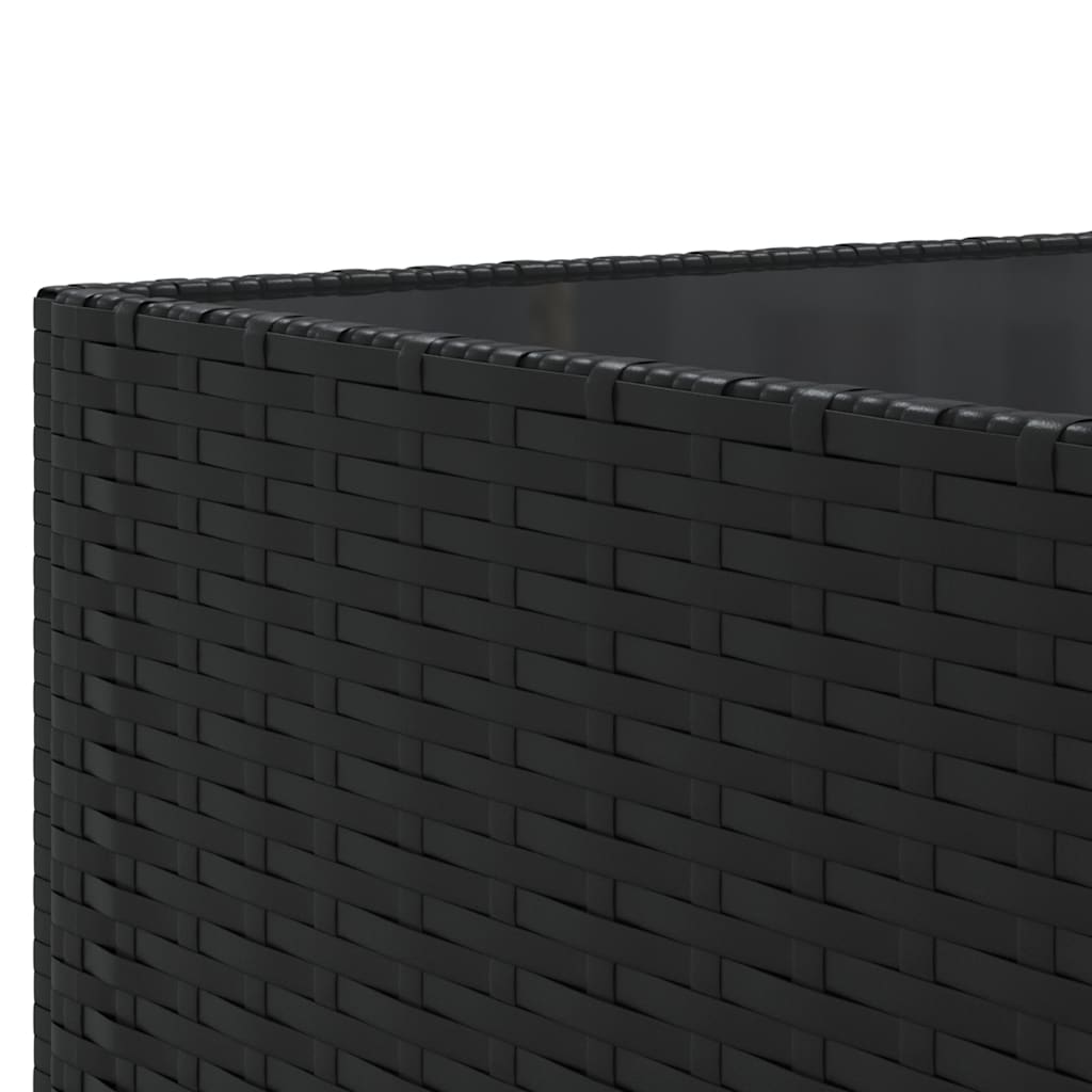 6-delige Loungeset met kussens poly rattan zwart – afbeelding 8